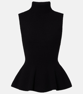 Ribbed-knit peplum wool and cashmere top | Róhe