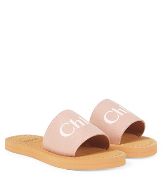 Bedruckte Pantoletten aus Canvas | Chloé Kids