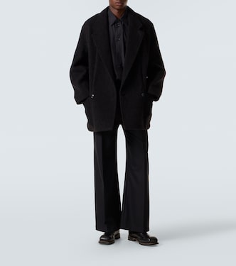 Manteau en laine et alpaga à capuche | Lemaire