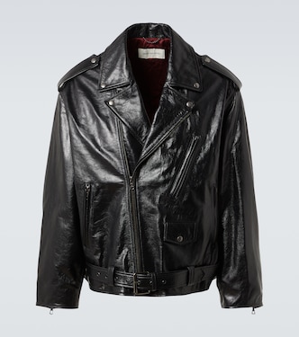 Leather biker jacket | Dries Van Noten