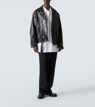 Leather biker jacket | Dries Van Noten
