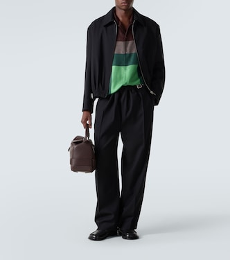 Blouson aus Wolle mit Leder | Loewe