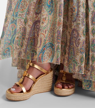 Sandali espadrillas Shanti in pelle con zeppa | Gianvito Rossi