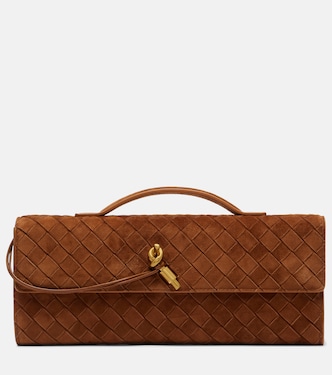 Andiamo Intrecciato suede clutch | Bottega Veneta