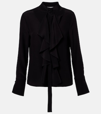 Ruffled silk blouse | McQueen