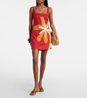 Siela floral linen minidress | Cala de la Cruz