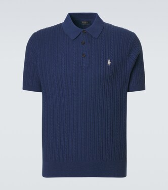 Cable-knit cotton polo sweater | Polo Ralph Lauren