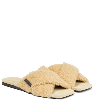 Sandali in shearling | Brunello Cucinelli