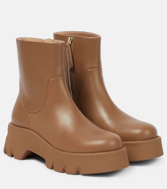 Bottines à plateforme en cuir | Gianvito Rossi