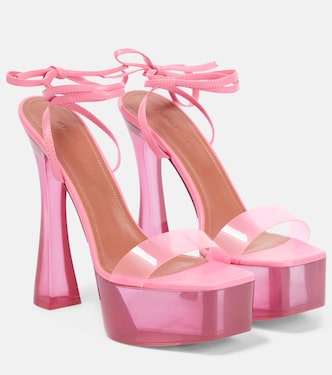 Sita leather and PVC platform sandals | Amina Muaddi