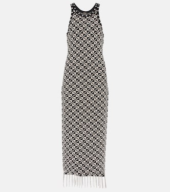 Robe midi intarsia à ornements | Dodo Bar Or