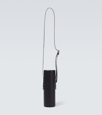 Trinkflasche mit Etui aus Leder | Jil Sander