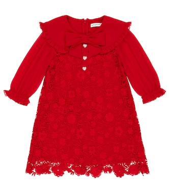 Embellished guipure lace dress | Self-Portrait Kids