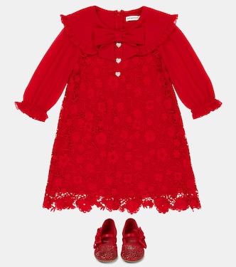 Verziertes Kleid aus Guipure-Spitze | Self-Portrait Kids