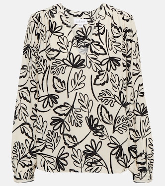 Printed crêpe blouse | Velvet