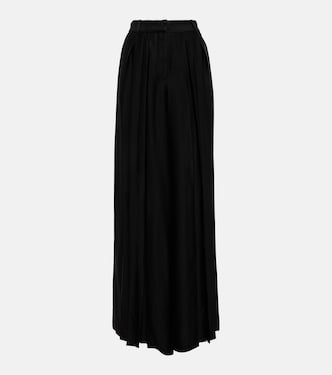 Barlow wide-leg satin plissé pants | Joseph