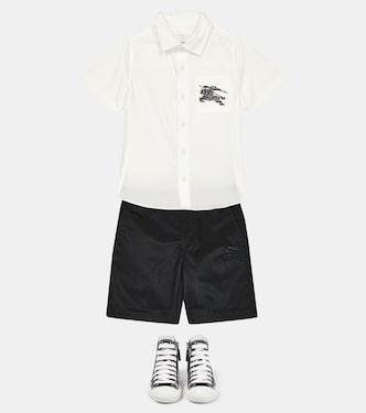 Shorts in popeline di cotone | Burberry Kids