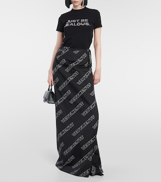 Falda envolvente de algodón con logo | Vetements