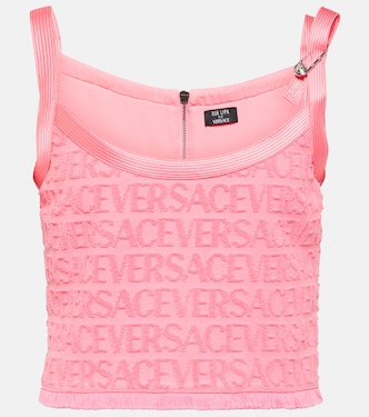 Top cropped Safety Pin in cotone | Versace
