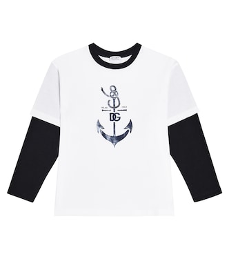 Camiseta en jersey de algodón estampada | Dolce&Gabbana Kids