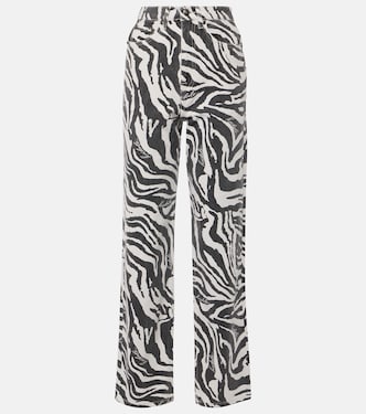 Betty zebra-print straight jeans | Rotate