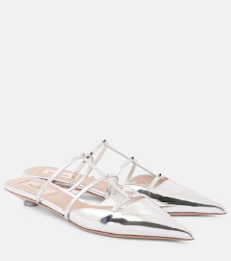 Ballerine Rockstud in pelle metallizzata | Valentino Garavani