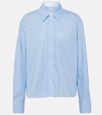 Camicia cropped in cotone a righe  | Victoria Beckham
