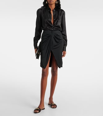Whitney croc-effect leather slides | Tom Ford