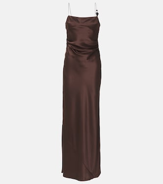 Lush beaded silk satin slip dress | SIR