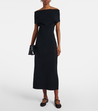 Knitted off-shoulder midi dress | Toteme
