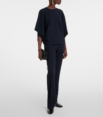 Tenley draped wool-blend crêpe top | Fforme