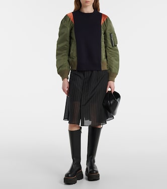 Sudadera de jersey y sarga con paneles | Sacai
