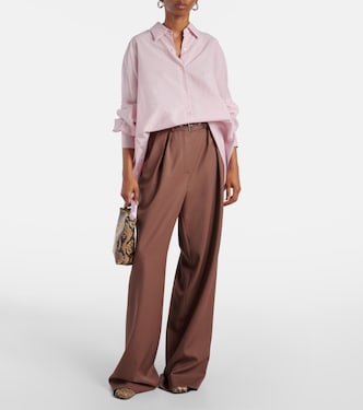 Camicia oversize in misto cotone a righe | Dries Van Noten