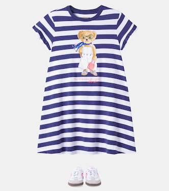 Abito Polo Bear in cotone a righe | Polo Ralph Lauren Kids