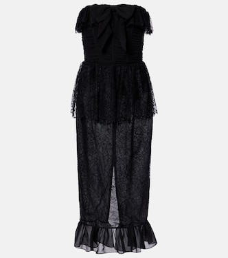 Robe bustier en dentelle et soie | Alessandra Rich