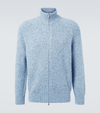 Cardigan in cashmere con zip | Brunello Cucinelli