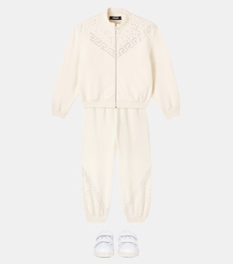 Jacke La Greca aus Baumwolle mit Kristallen | Versace Kids