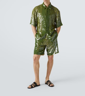 Bermuda-Shorts mit Pailletten | Dries Van Noten