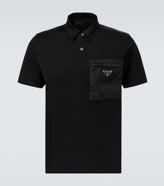 Re-Nylon cotton-blend polo shirt | Prada