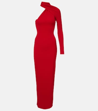 One-shoulder crêpe maxi dress | Courrèges