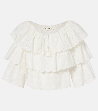 Broderie anglaise tiered cotton top | Rixo