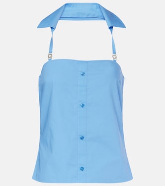 Top in cotone con scollo all’americana | Coperni