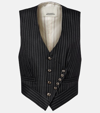 Gilet gessato Nicky in misto lana  | Isabel Marant