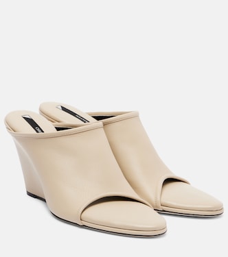 Strap Stretch 75 leather wedge mules | Christen