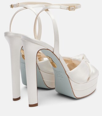Sandales de mariée Cupid 130 en satin de soie | Aquazzura