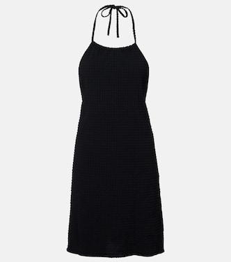 Halterneck seersucker minidress | Hunza G