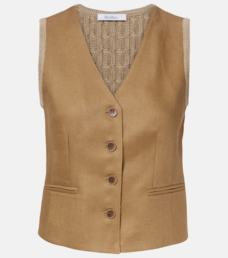Calibri cable-knit linen vest | Max Mara