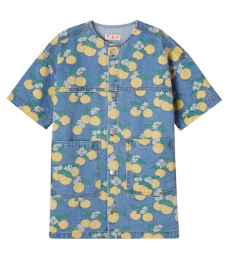 Bedrucktes Kleid aus Denim | Tinycottons