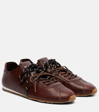 Plume leather sneakers  | Miu Miu