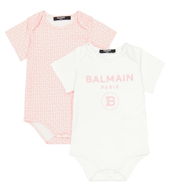 Baby set of 2 cotton bodysuits | Balmain Kids